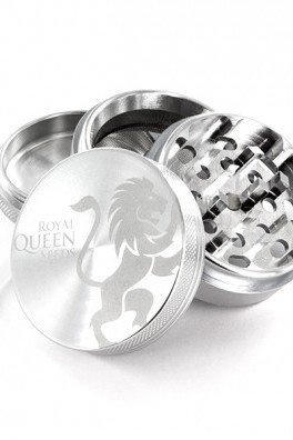 RQS Metal Embossed Grinder - Royal Queen Seeds